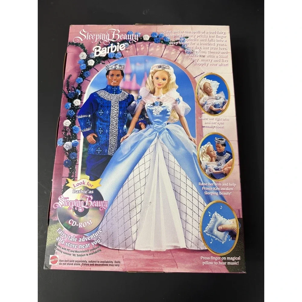 Barbie 1998 Disney sleeping‎ beauty- Blue With Closing eyes NIB